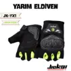 JIEKAI JK-YX Yarım Parmak Motosiklet Eldiveni – Korumalı Neon Yeşil resmi