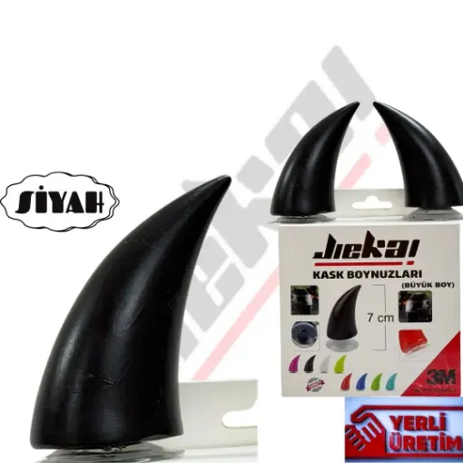 JIEKAI Kask Boynuzu Siyah – Paket İçeriği 2 Adet resmi