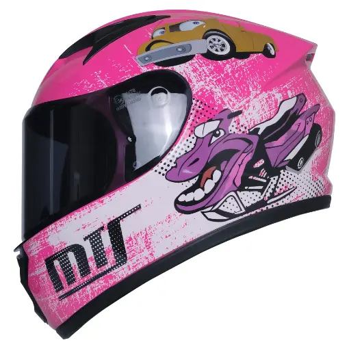 MTS Pro Helmet M-201 Full Face Çocuk Motosiklet Kaskı – Pembe resmi