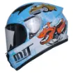 MTS Pro Helmet M-201 Full Face Çocuk Motosiklet Kaskı – Mavi resmi